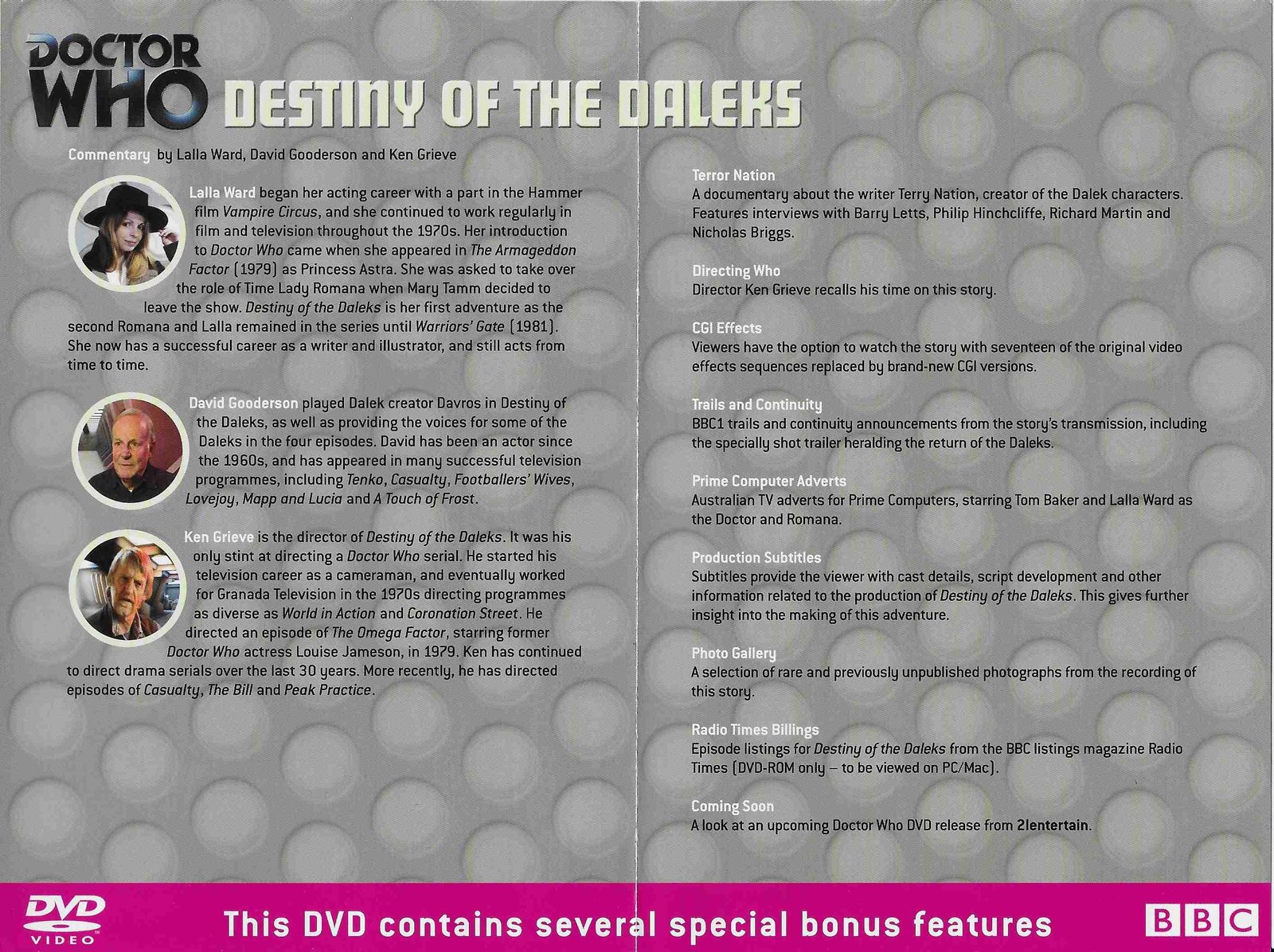 Inserts from BBCDVD 2434